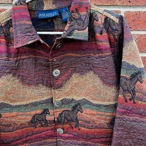 Jane Ashley Vintage Horse Shacket